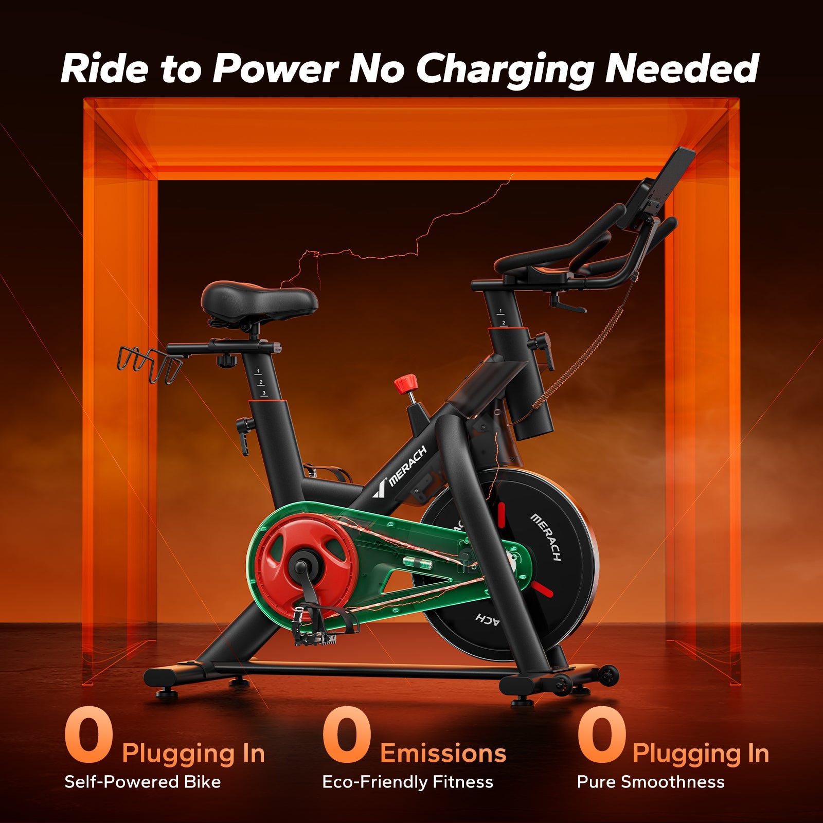 S29 Eco Self-Powered Exercise Bike with Auto Resistance