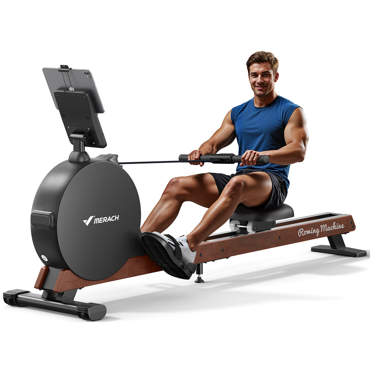 NovaRow R7 Self-Powered Magnetic Rowing Machine with LED Display