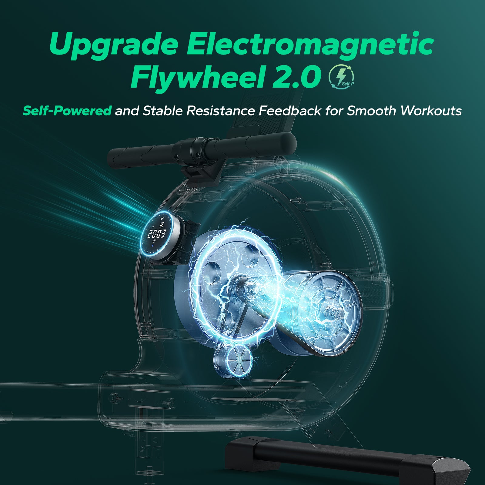 Q1S SELF-POWERED Magnetic Rowing Machine For Home Use