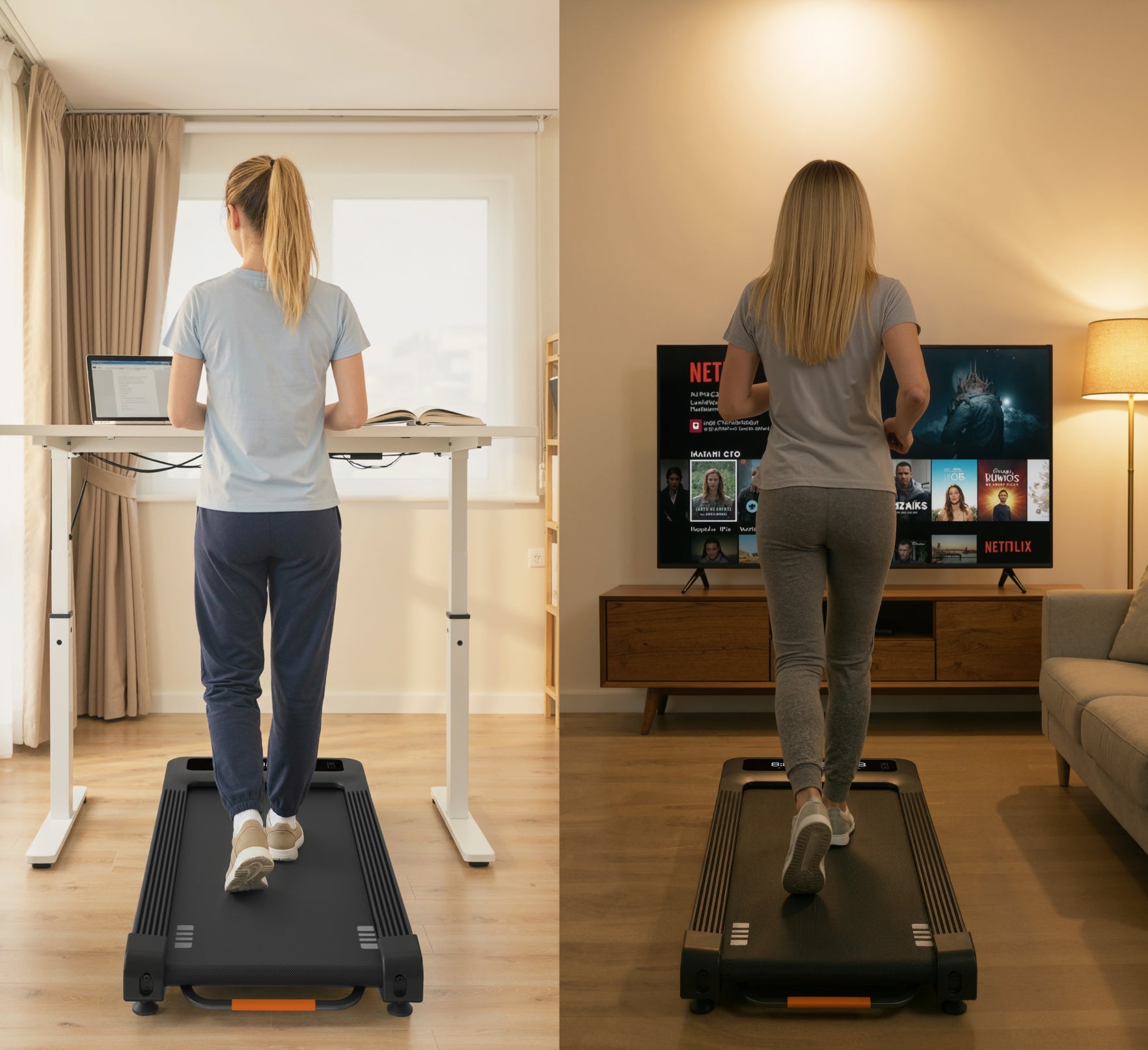 NovaWalk W50 Walking Pad Under Desk Treadmill with 12% Incline