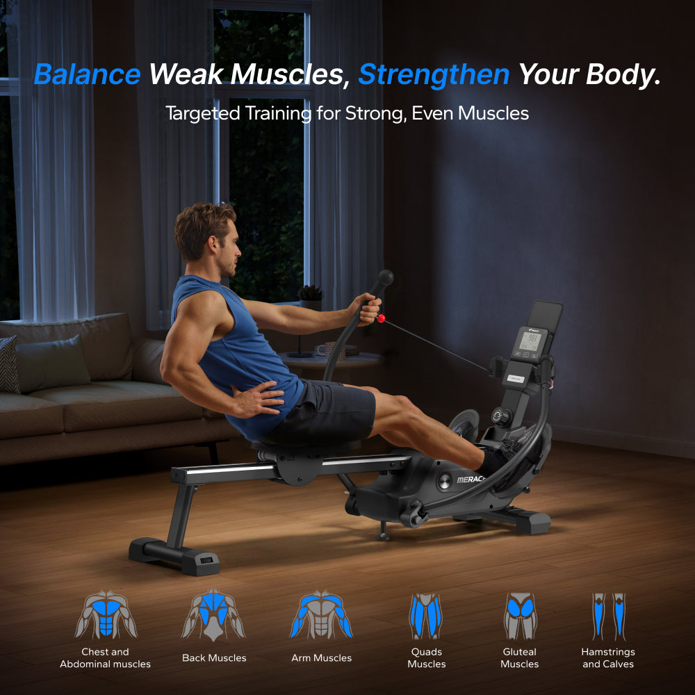 NovaRow RS3 Magnetic Double-Scull Rowing Machine for Home Use