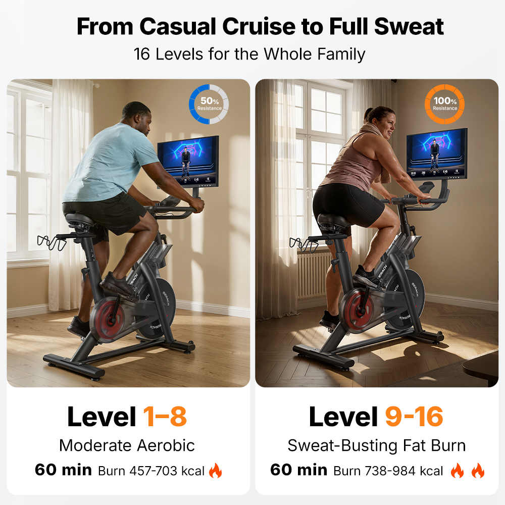 S29 Aura Exercise Bike with 21.5" HD Rotating Screen