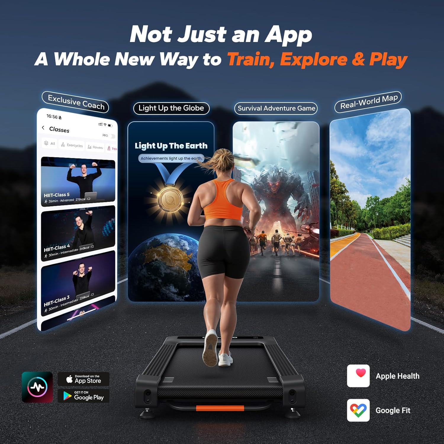 NovaWalk W50 Walking Pad Under Desk Treadmill with 12% Incline