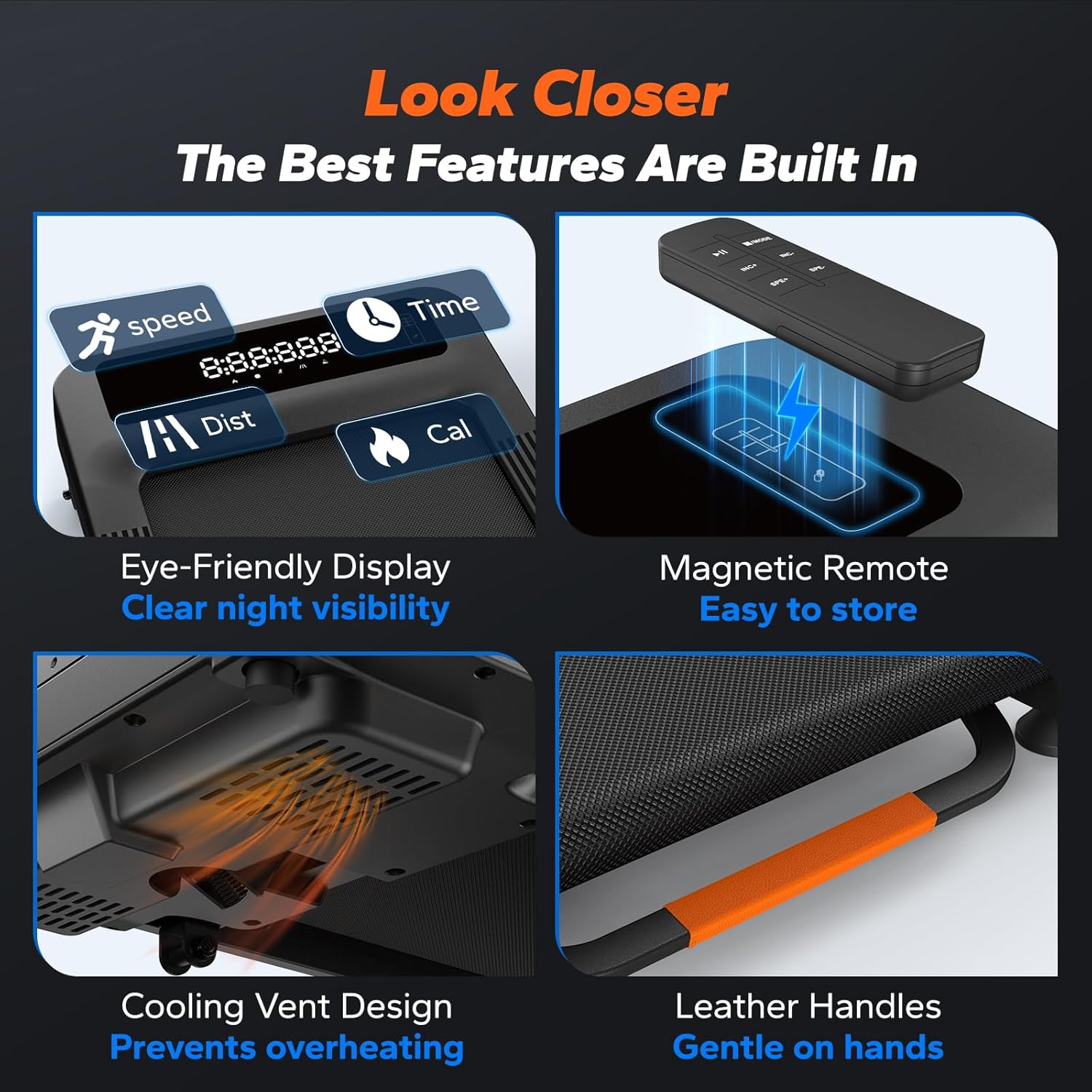 NovaWalk W50 Walking Pad Under Desk Treadmill with 12% Incline