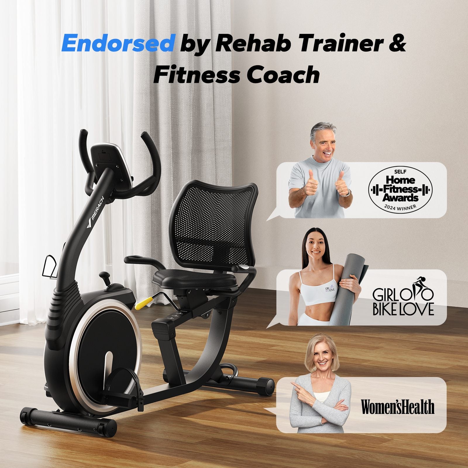 S19 Recumbent Exercise Bike for Home