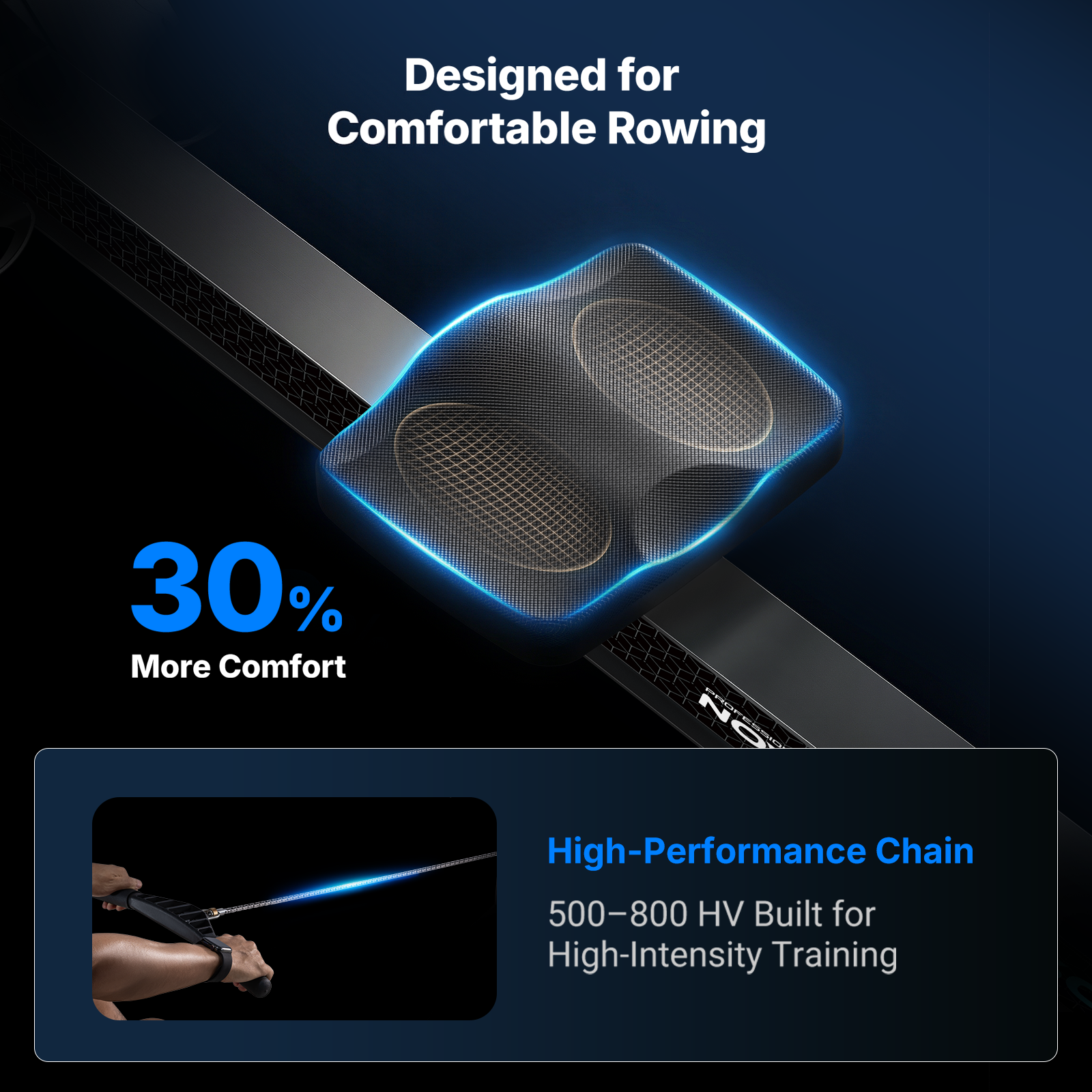 NovaRow R50 Pro Air Rowing Machine with Upgraded Backlit Monitor