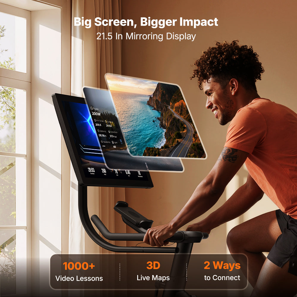 S29 Aura Exercise Bike with 21.5" HD Rotating Screen