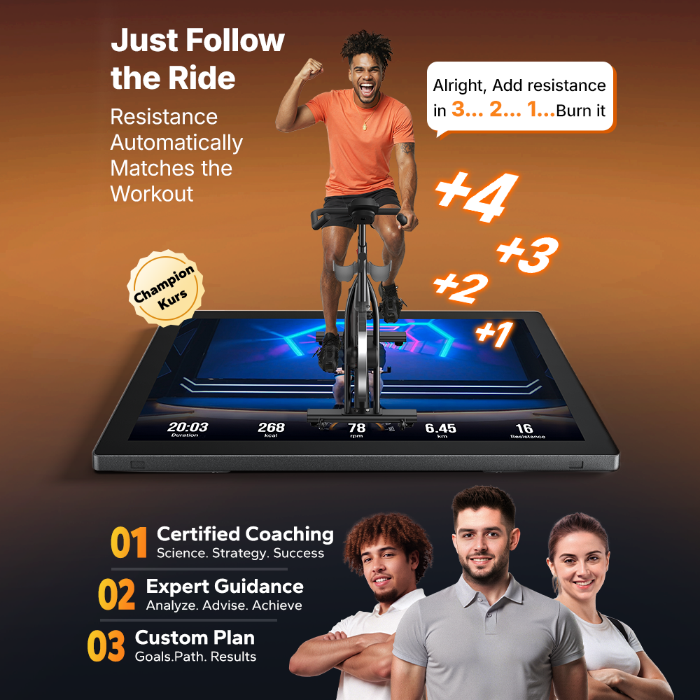S29 Aura Exercise Bike with 21.5" HD Rotating Screen
