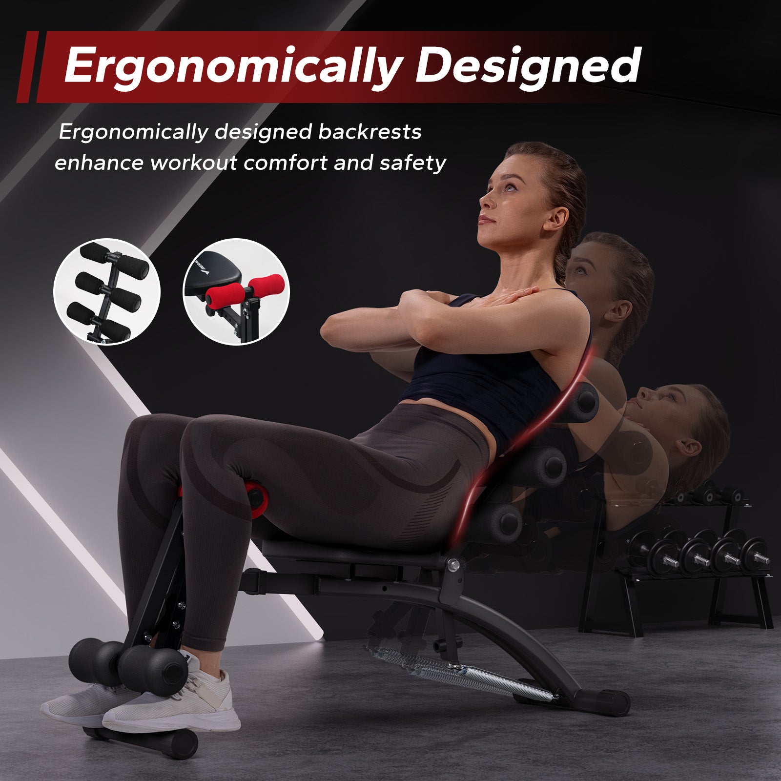 2415 Multi-Functional Adjustable Ab Trainer for Home Use