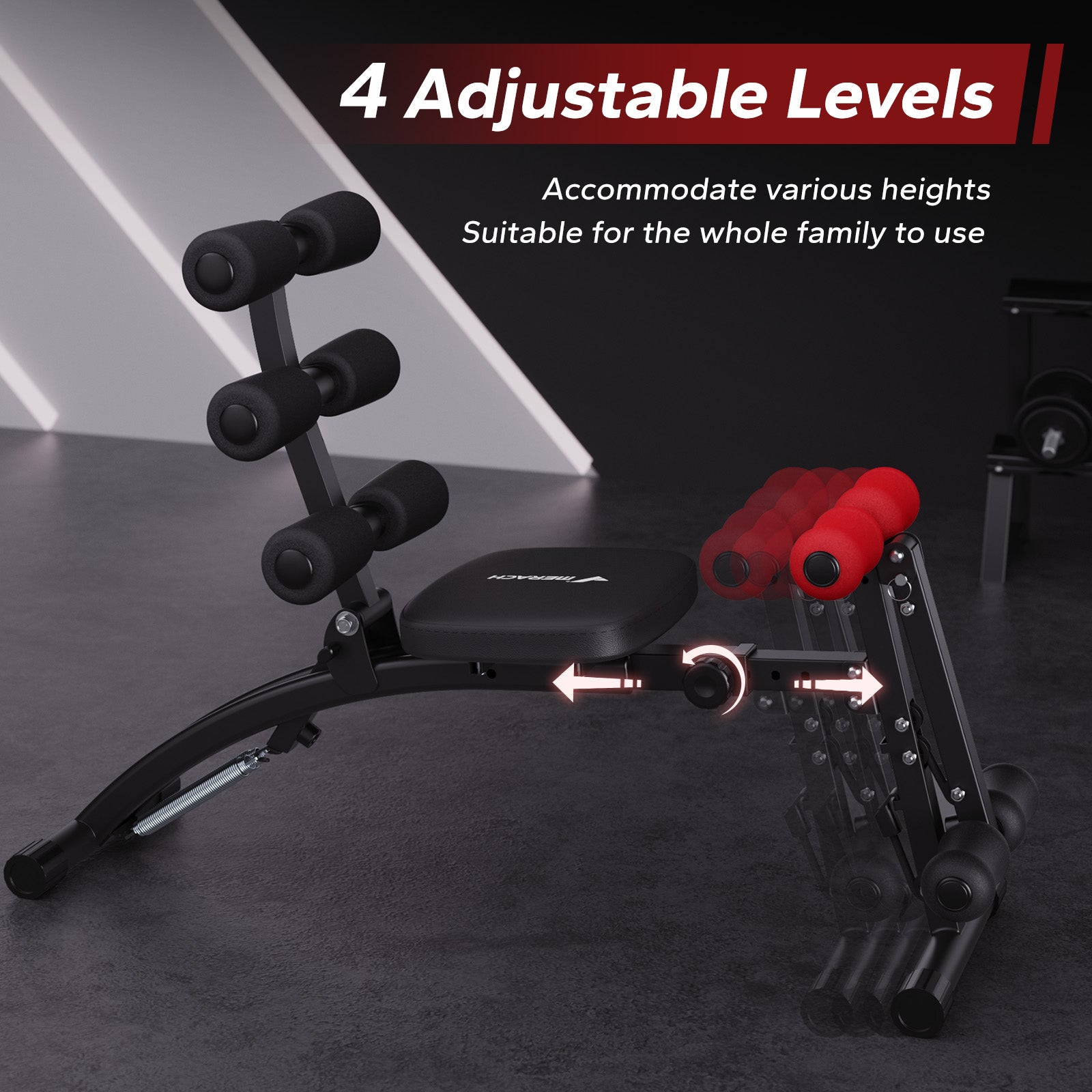 2415 Multi-Functional Adjustable Ab Trainer for Home Use