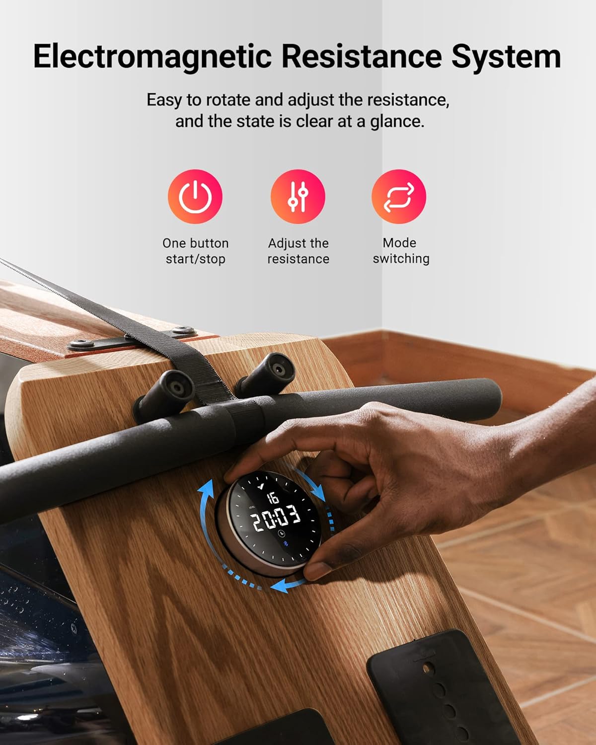 950 Magnetic & Water Dual Resistance Rowing Machine For Home Use