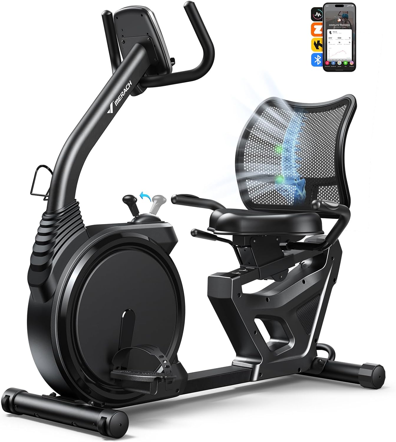 S19 Pro Magnetic Recumbent Exercise Bike for Home Use