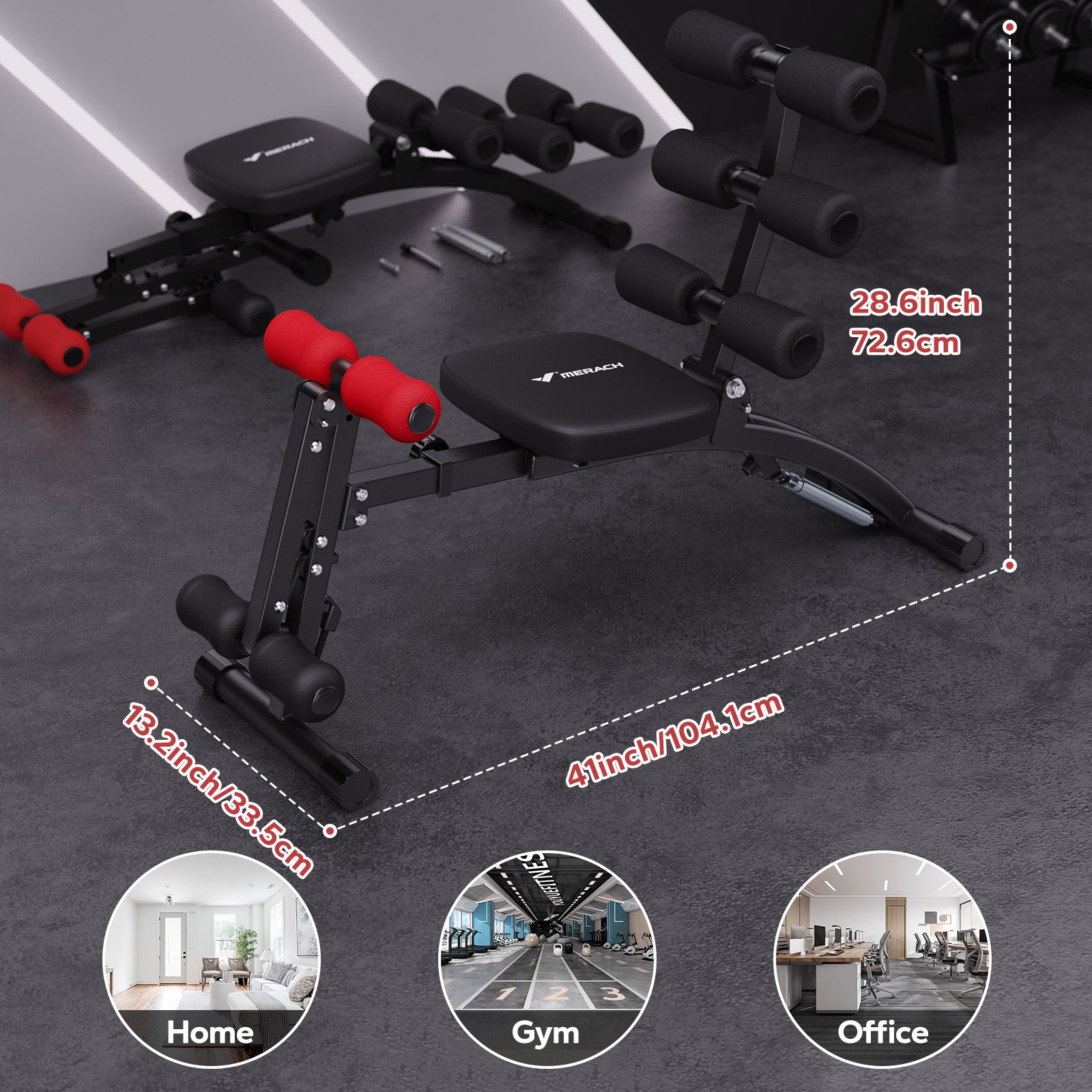 2415 Multi-Functional Adjustable Ab Trainer for Home Use