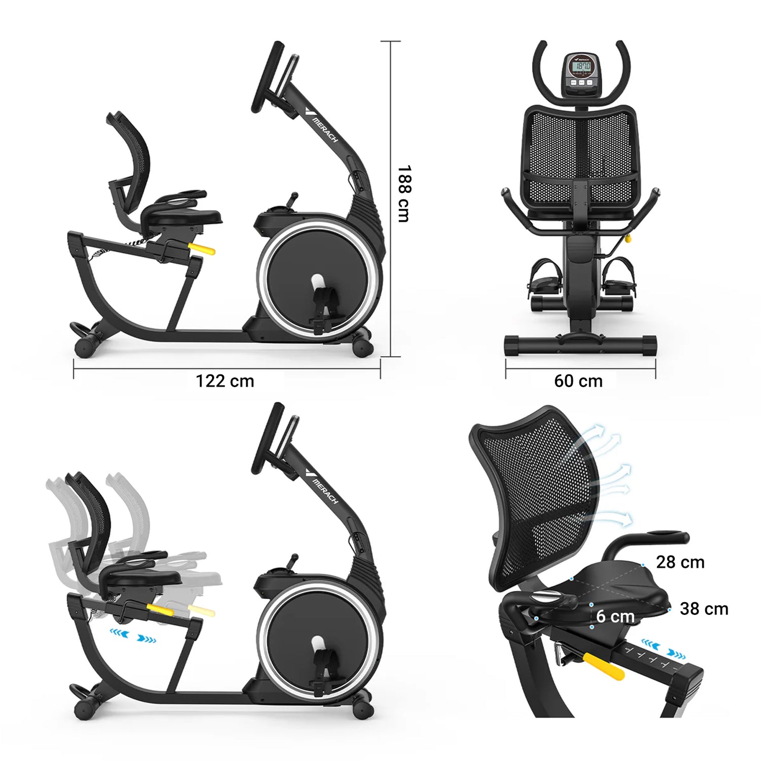 S19 Recumbent Exercise Bike for Home