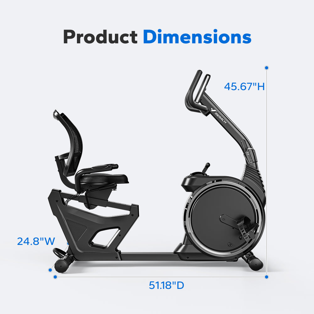 S19 Pro Magnetic Recumbent Exercise Bike for Home Use
