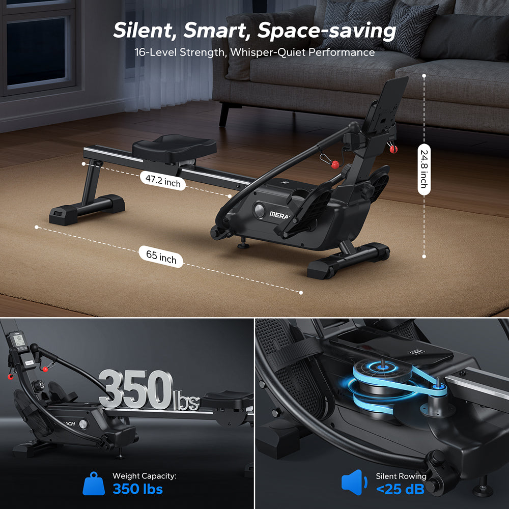 NovaRow RS3 Magnetic Double-Scull Rowing Machine for Home Use