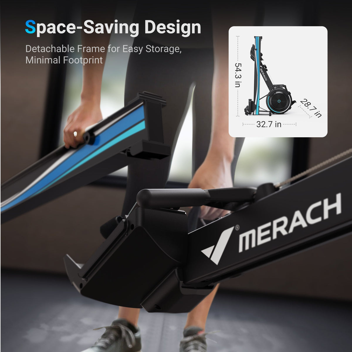 Foldable Rowing Folding Rowing Machine for Home | Foldable Air Rowers for Sale | MERACH CA