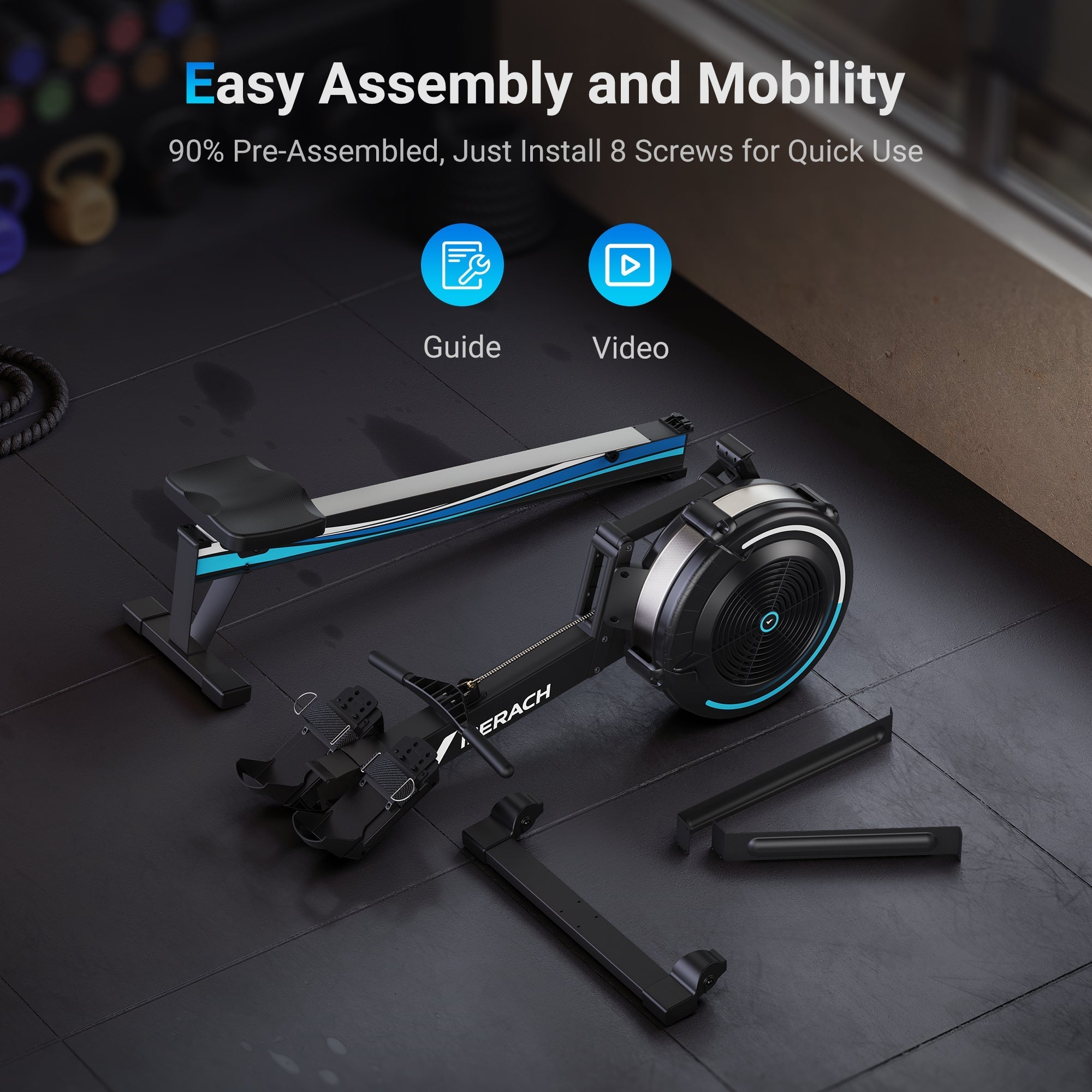 folding air rowing machine