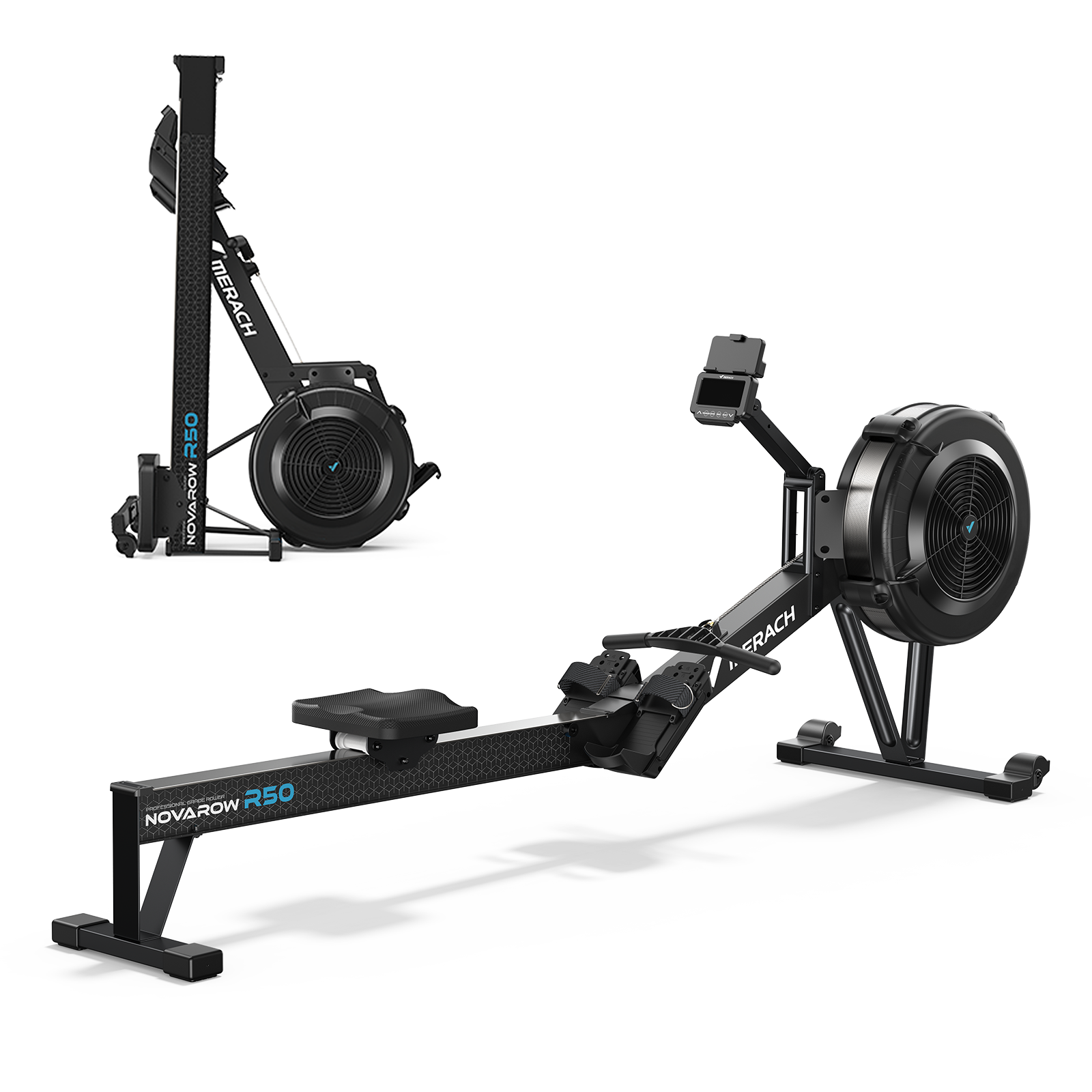 NovaRow R50 Pro Air Rowing Machine with Upgraded Backlit Monitor