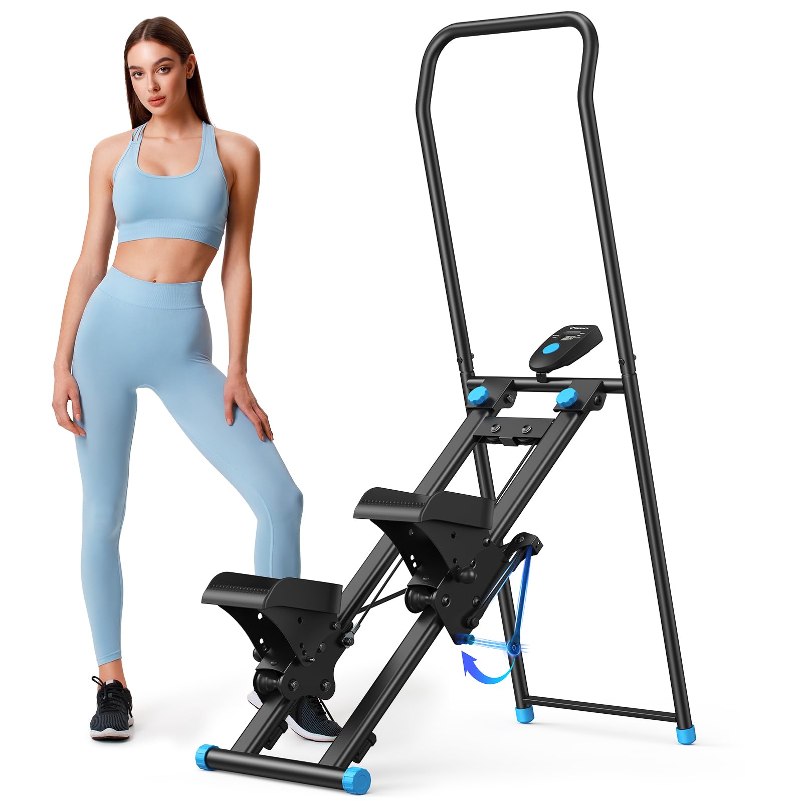 2438 Vertical Folding Stair Stepper with Adjustable Resistance&Pedals