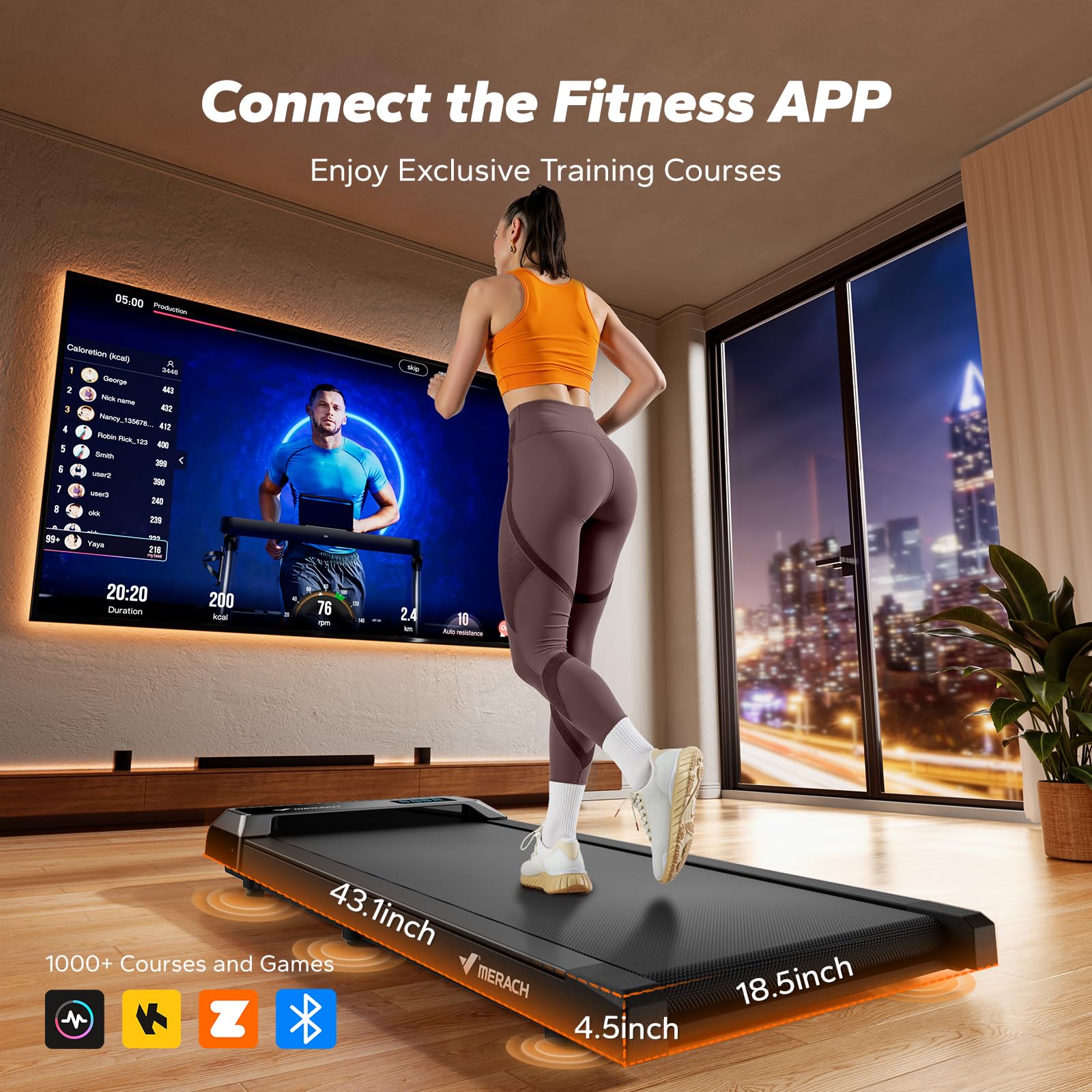 T21 Under Desk Treadmill Walking Pad For Home Use