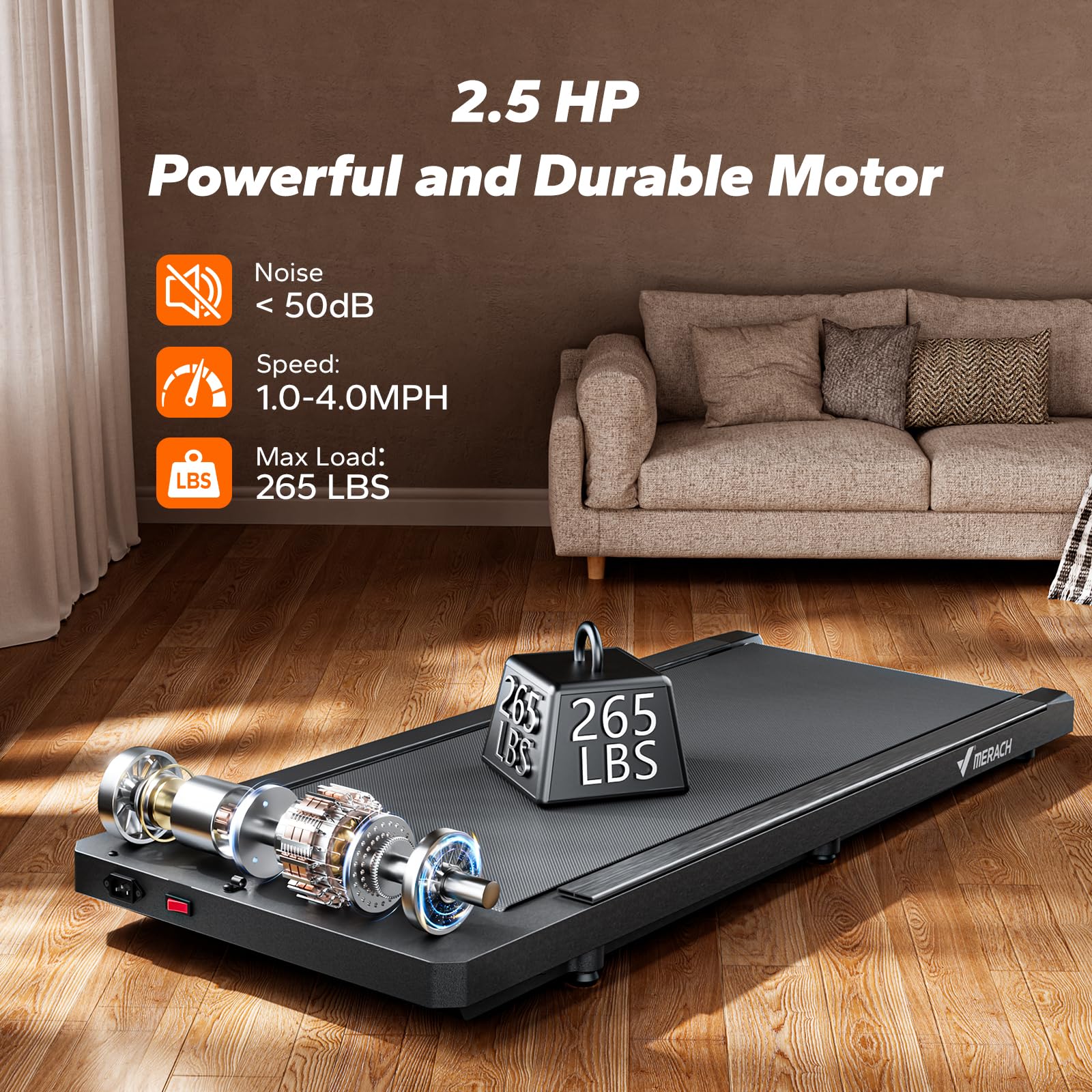 T21 Under Desk Treadmill Walking Pad For Home Use