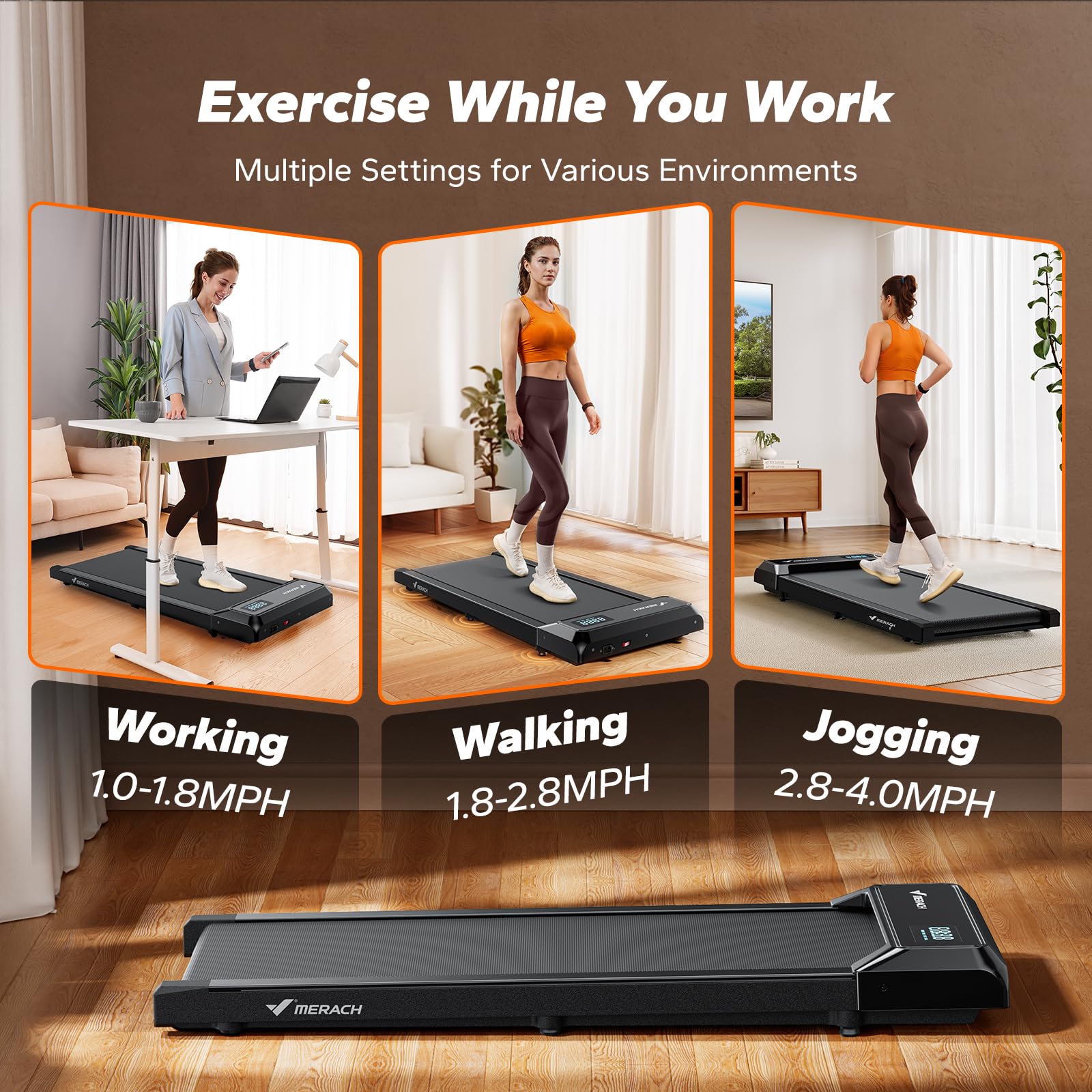 T21 Under Desk Treadmill Walking Pad For Home Use