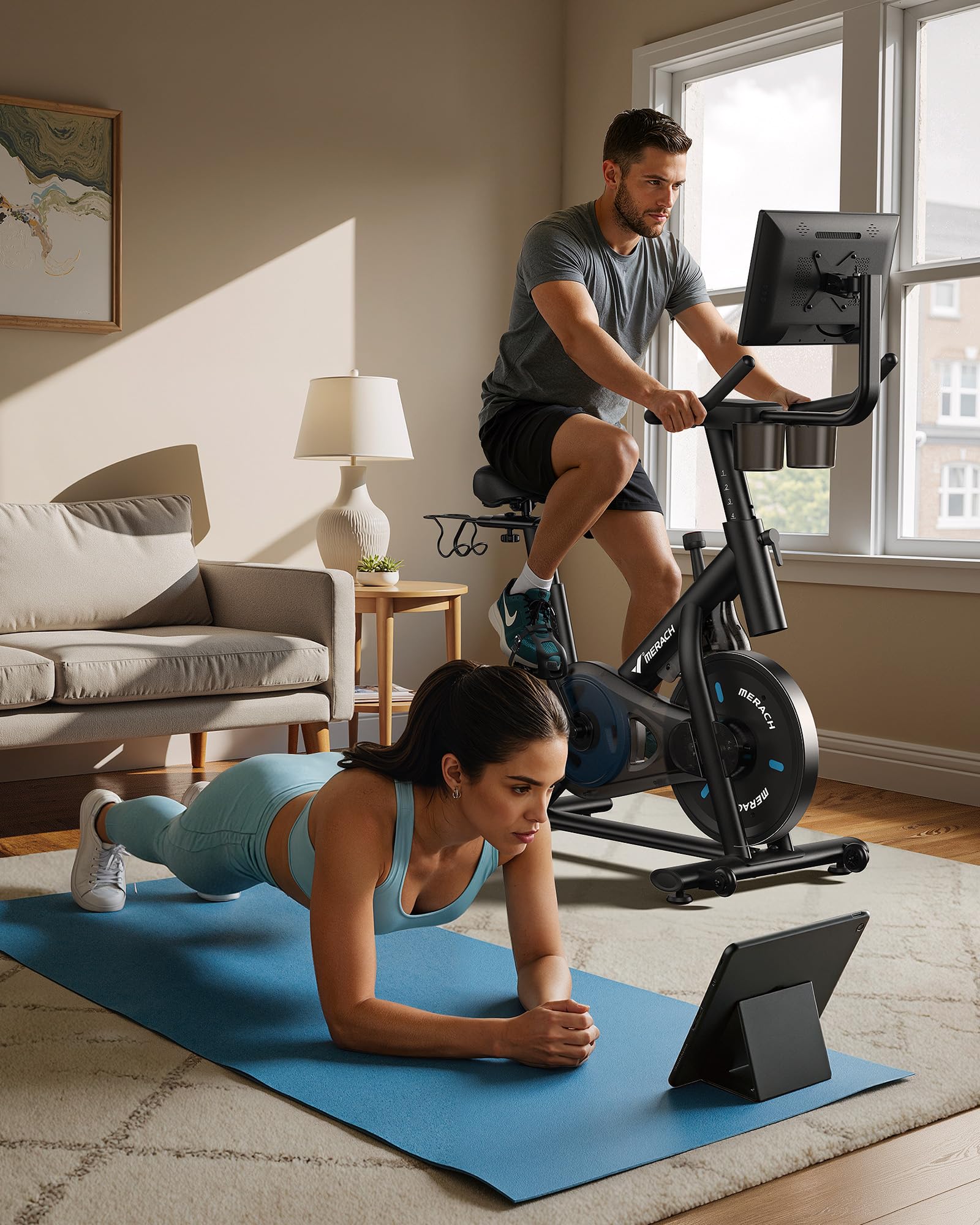S26 Aura Magnetic Exercise Bike with HD Rotating Screen for Home Use