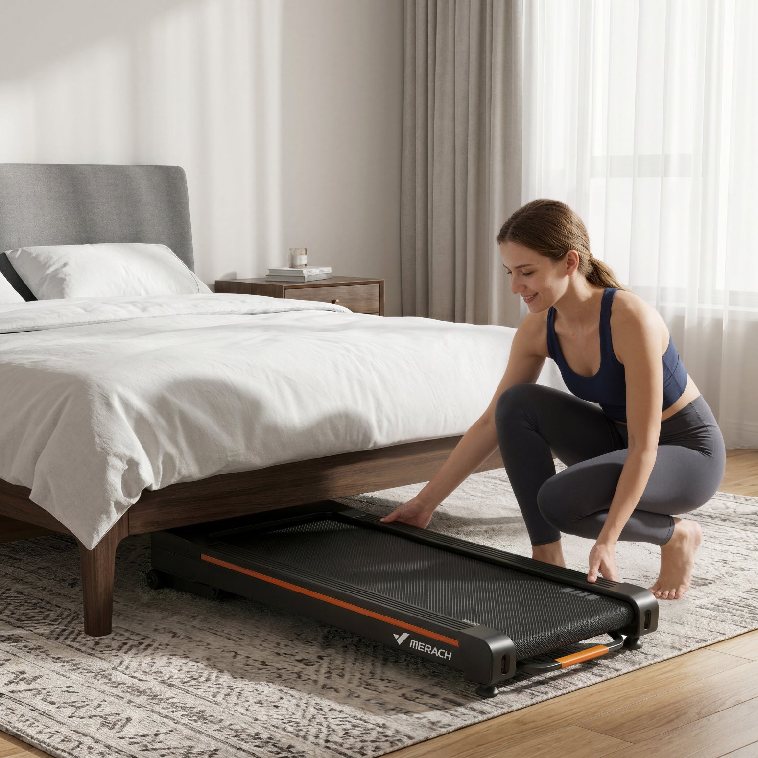 NovaWalk W50 Walking Pad Under Desk Treadmill with 12% Incline